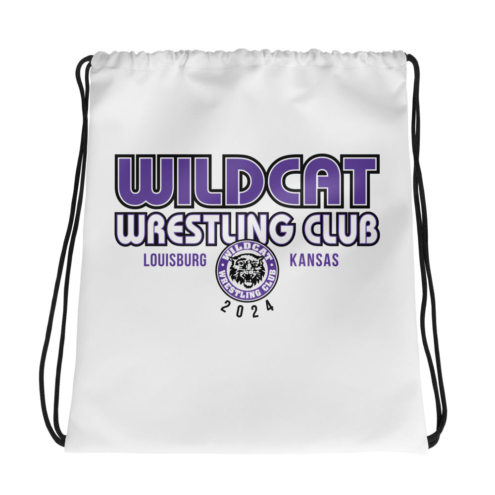 Wildcat Wrestling Club (Louisburg) All-Over Print Drawstring Bag