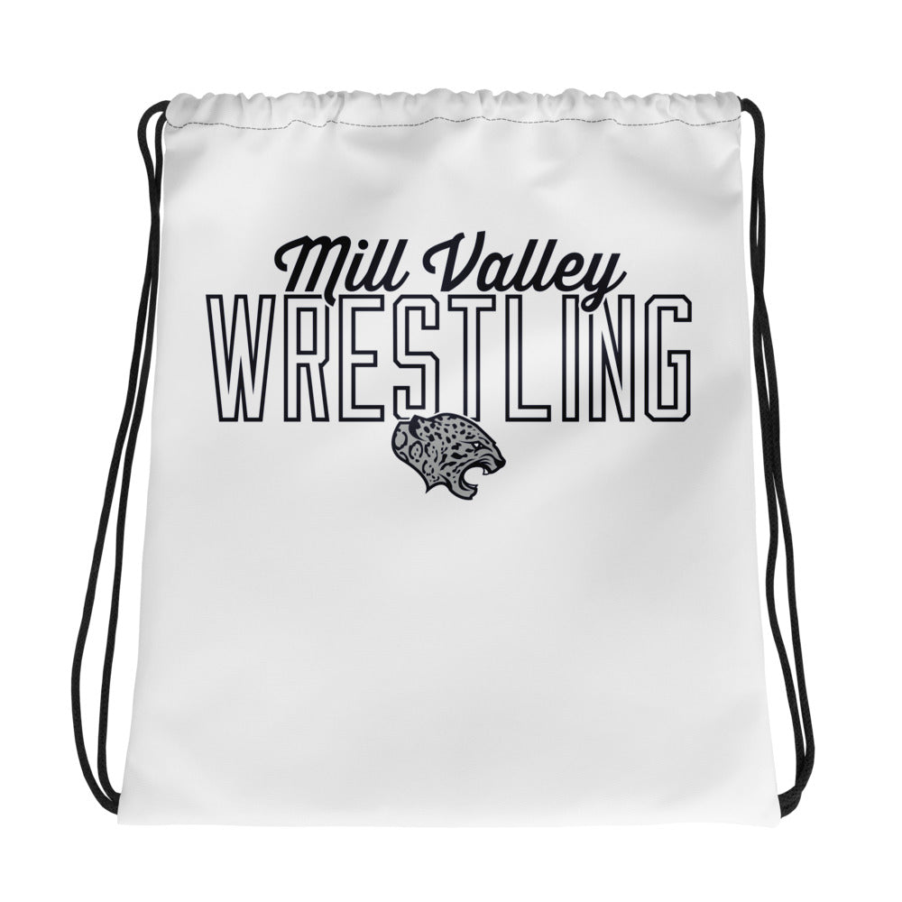 Mill Valley Wrestling Club All-Over Print Drawstring Bag