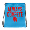 Olathe North Track & Field Always Compete Drawstring bag