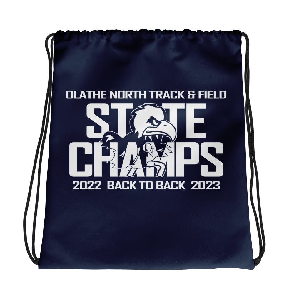 Olathe North Track & Field State Champs Drawstring bag