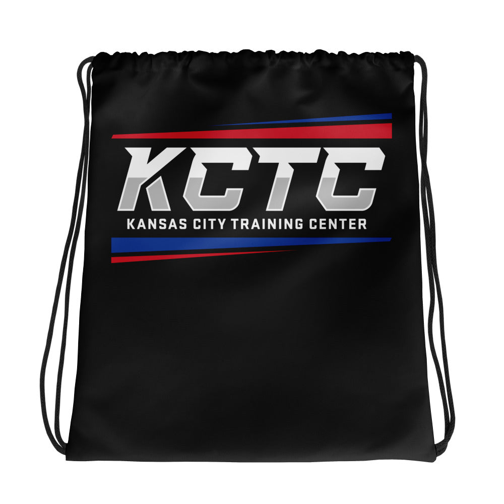 Kansas City Training Center Black All-Over Print Drawstring Bag