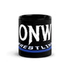 Olathe Northwest HS Wrestling Black Glossy Mug