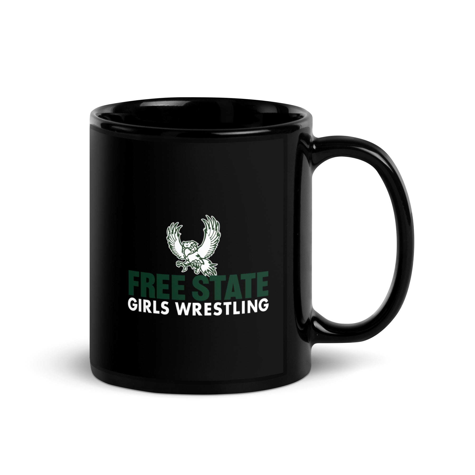 Lawrence Free State Girls Wrestling  Black Glossy Mug