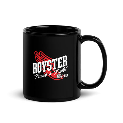 Royster Rockets Track & Field Black Glossy Mug
