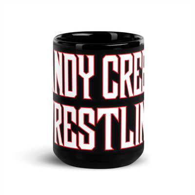 Sandy Creek Wrestling Black Glossy Mug