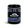 Santa Fe Trail Wrestling Black Glossy Mug