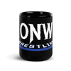 Olathe Northwest HS Wrestling Black Glossy Mug