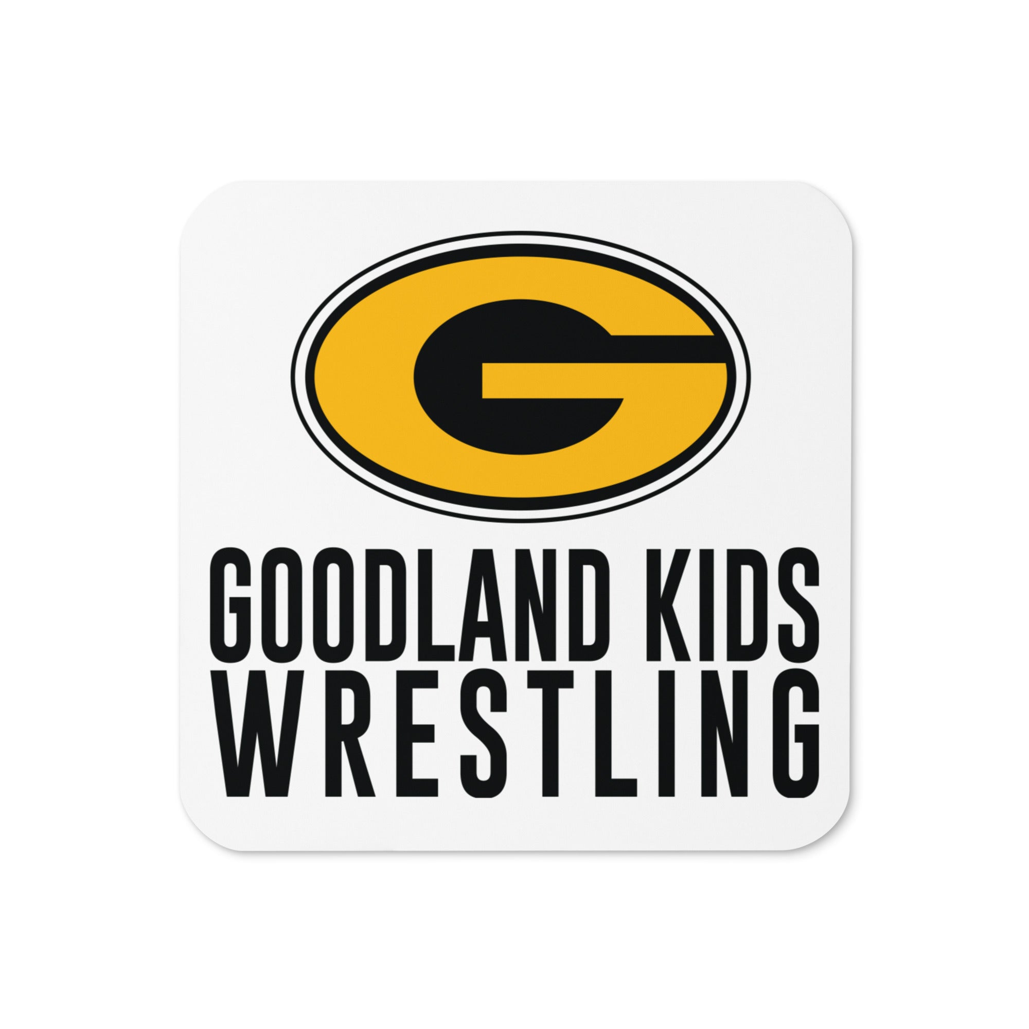 Goodland Kids Wrestling Cork Back Coaster
