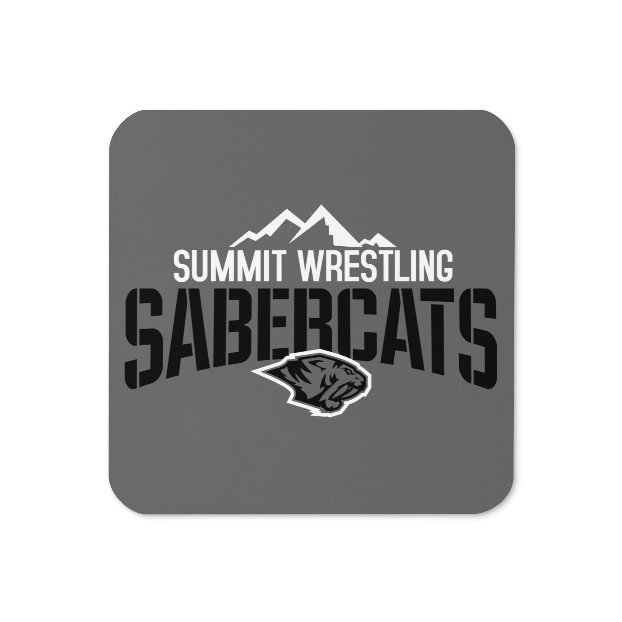 Summit Wrestling Sabercats Cork Back Coaster
