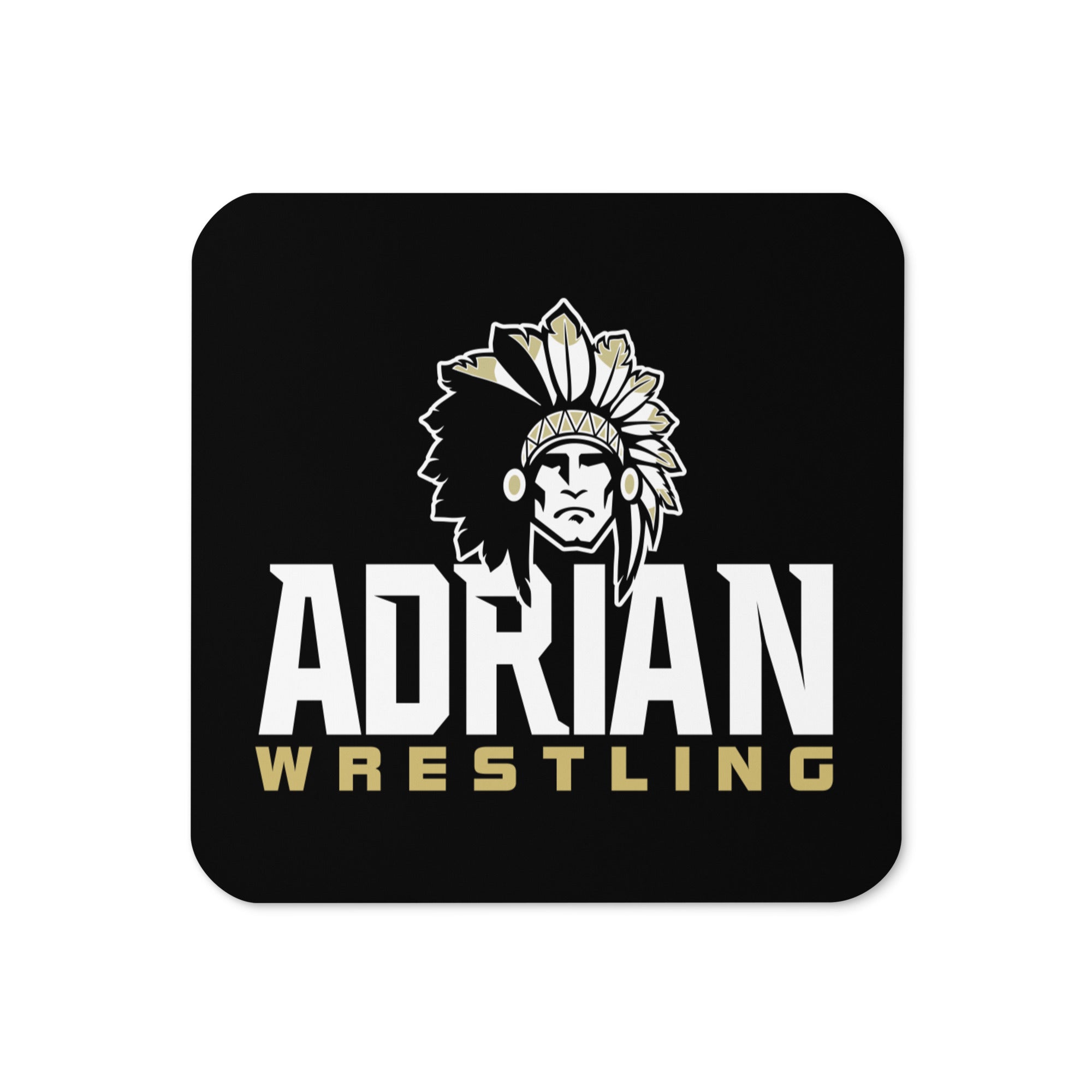 Adrian Wrestling Cork Back Coaster