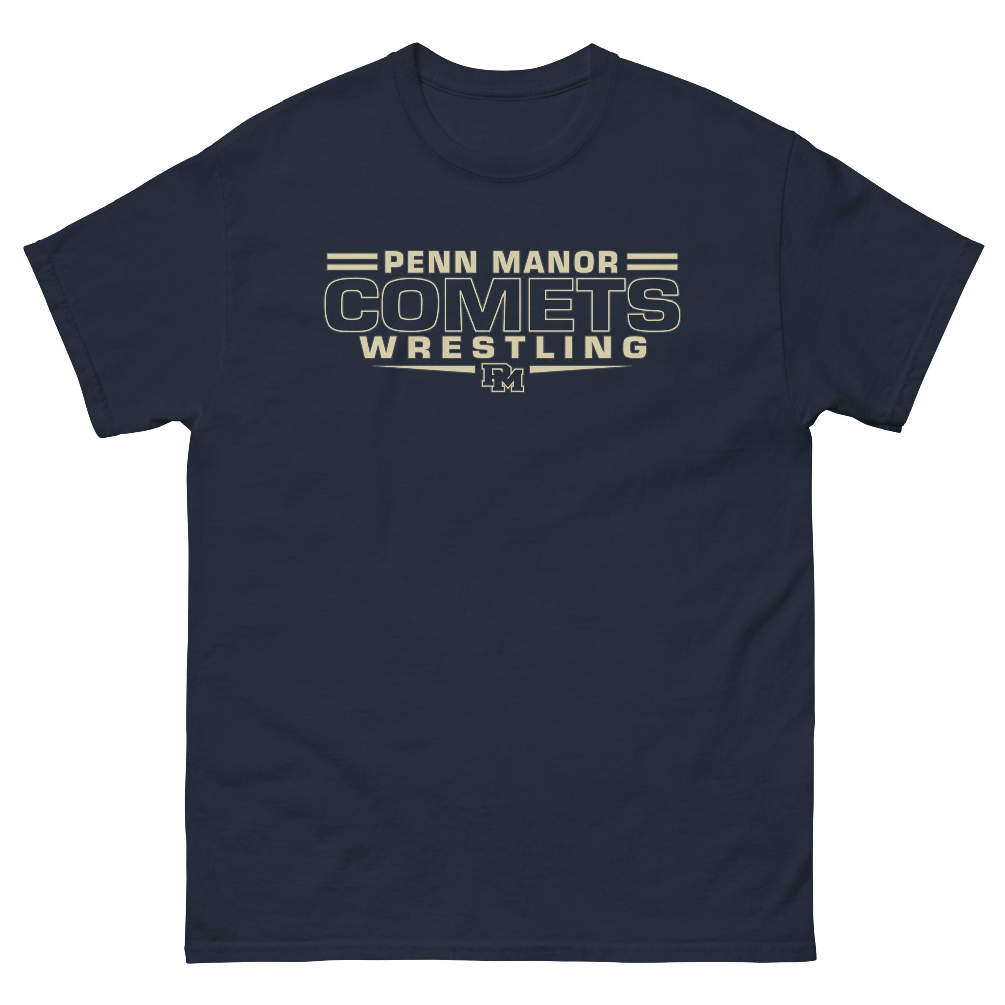 Penn Manor Comets Wrestling  Navy Mens Classic Tee