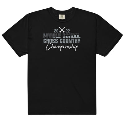 '22 Middle School XC Championship Mens Garment-Dyed Heavyweight T-Shirt
