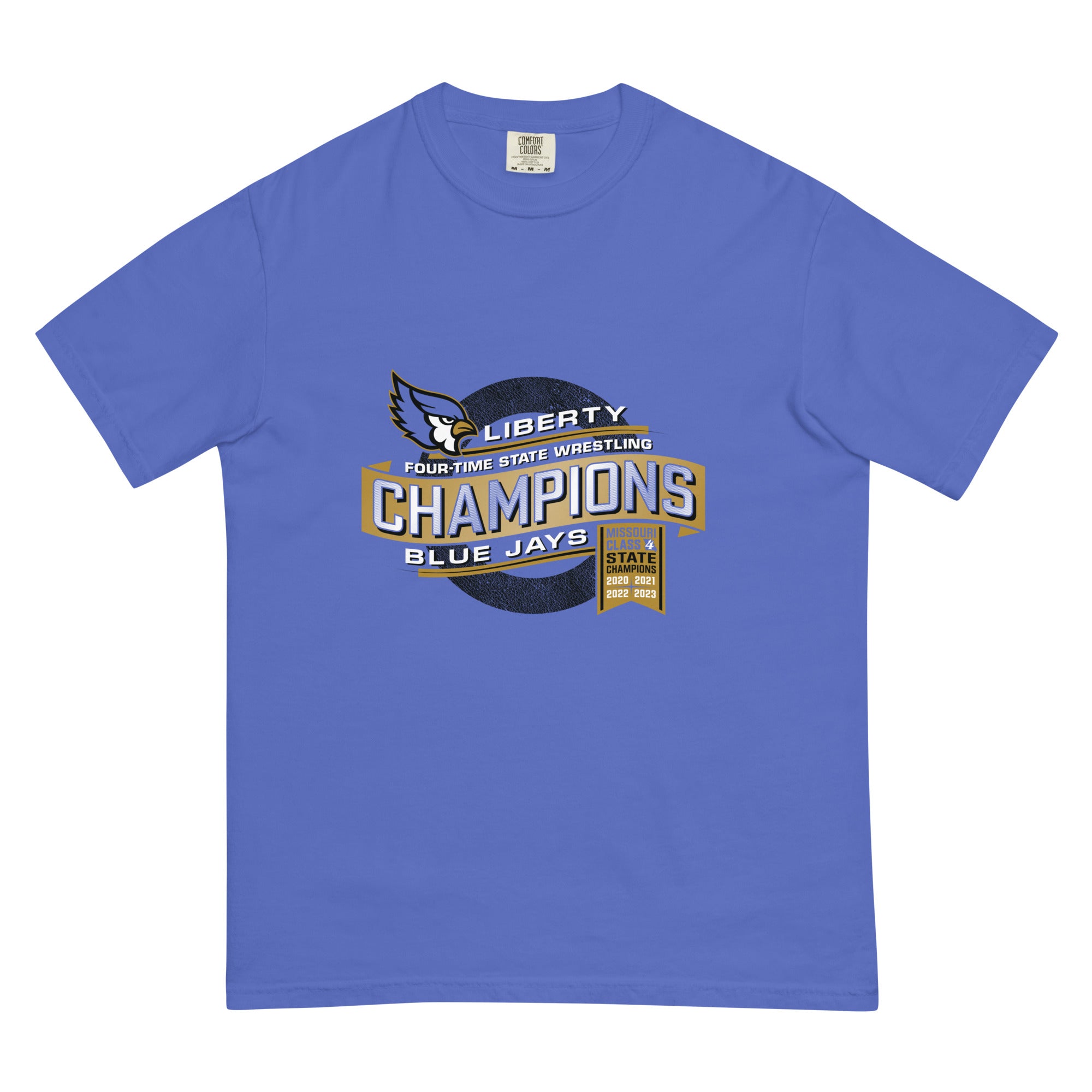 Liberty State Wrestling Champs Men’s garment-dyed heavyweight t-shirt