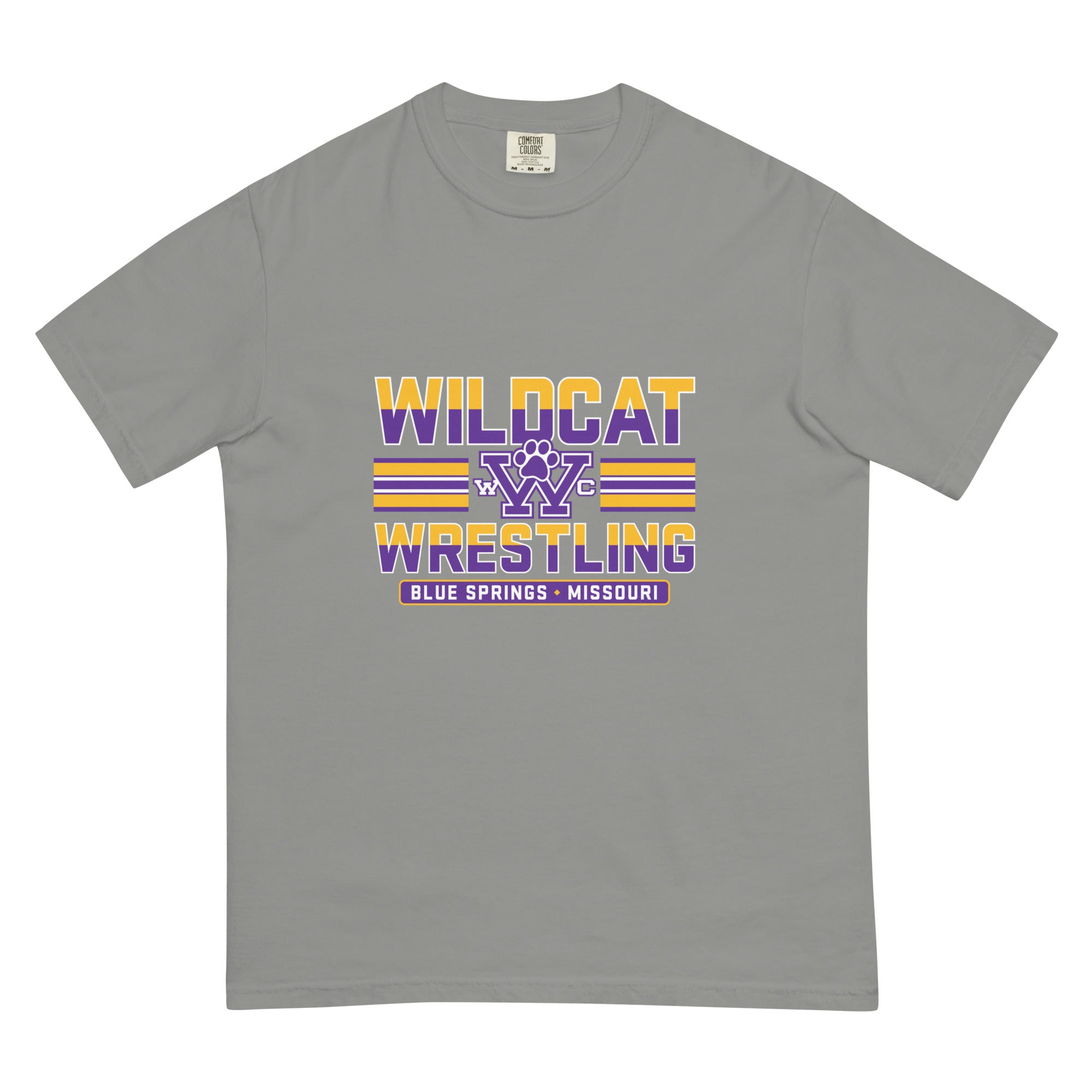 Wildcat Wrestling Club Mens Garment-Dyed Heavyweight T-Shirt