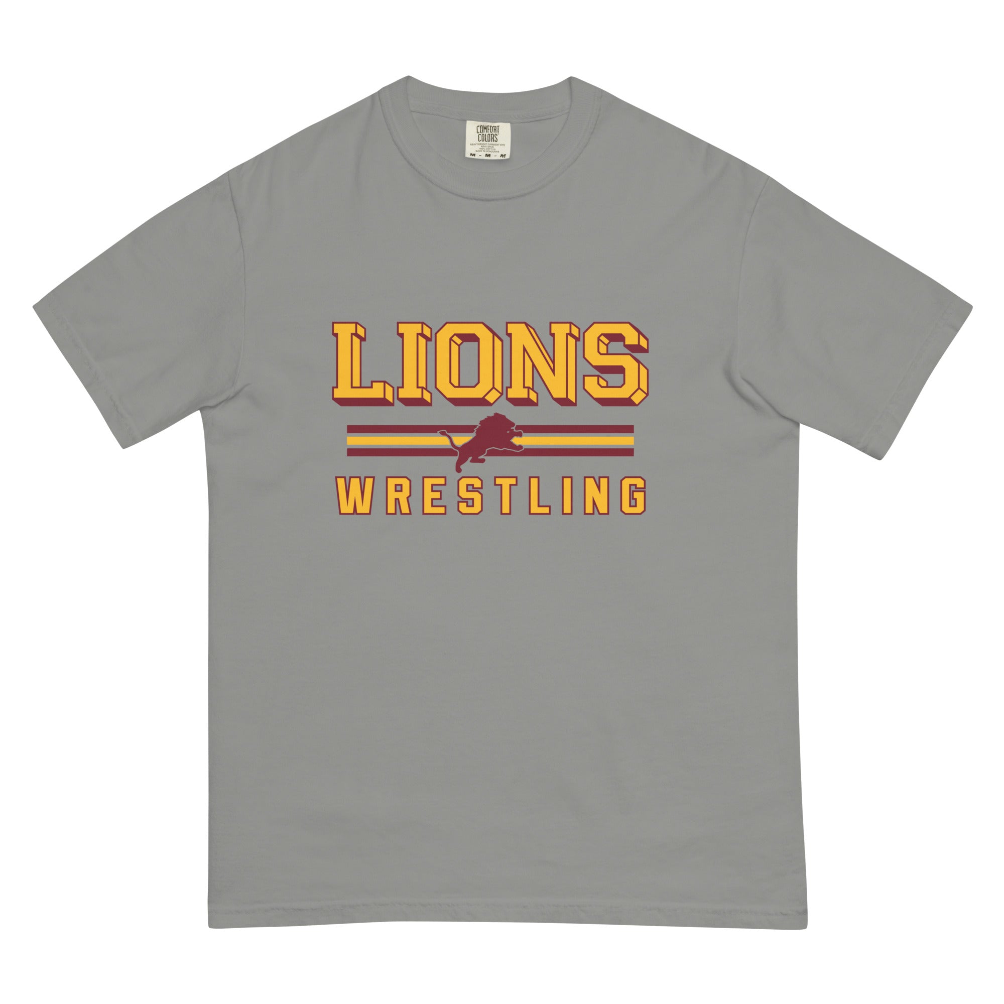 Lions Wrestling Club Mens Garment-Dyed Heavyweight T-Shir