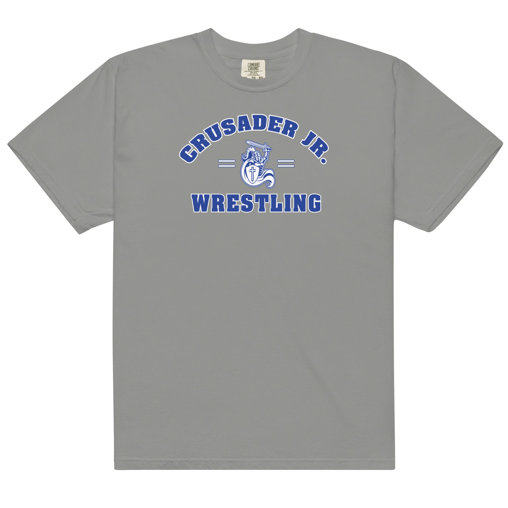 Crusader Jr. Wrestling 1 Mens Garment-Dyed Heavyweight T-Shirt