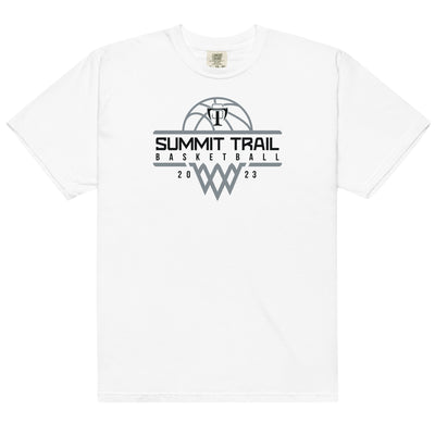 Summit Trail Middle School Basketball Mens Garment-Dyed Heavyweight T-Shirt