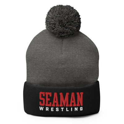 Topeka Seaman Wrestling Pom-Pom Knit Cap