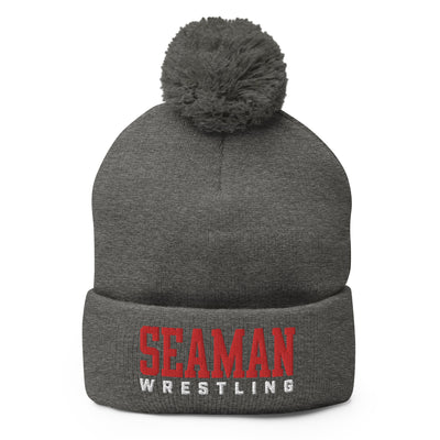 Topeka Seaman Wrestling Pom-Pom Knit Cap