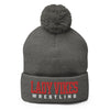 Lady Vikes Wrestling Pom-Pom Knit Cap