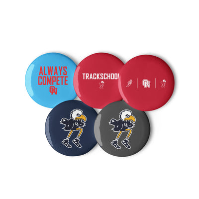 Olathe North Track & Field Set of pin buttons