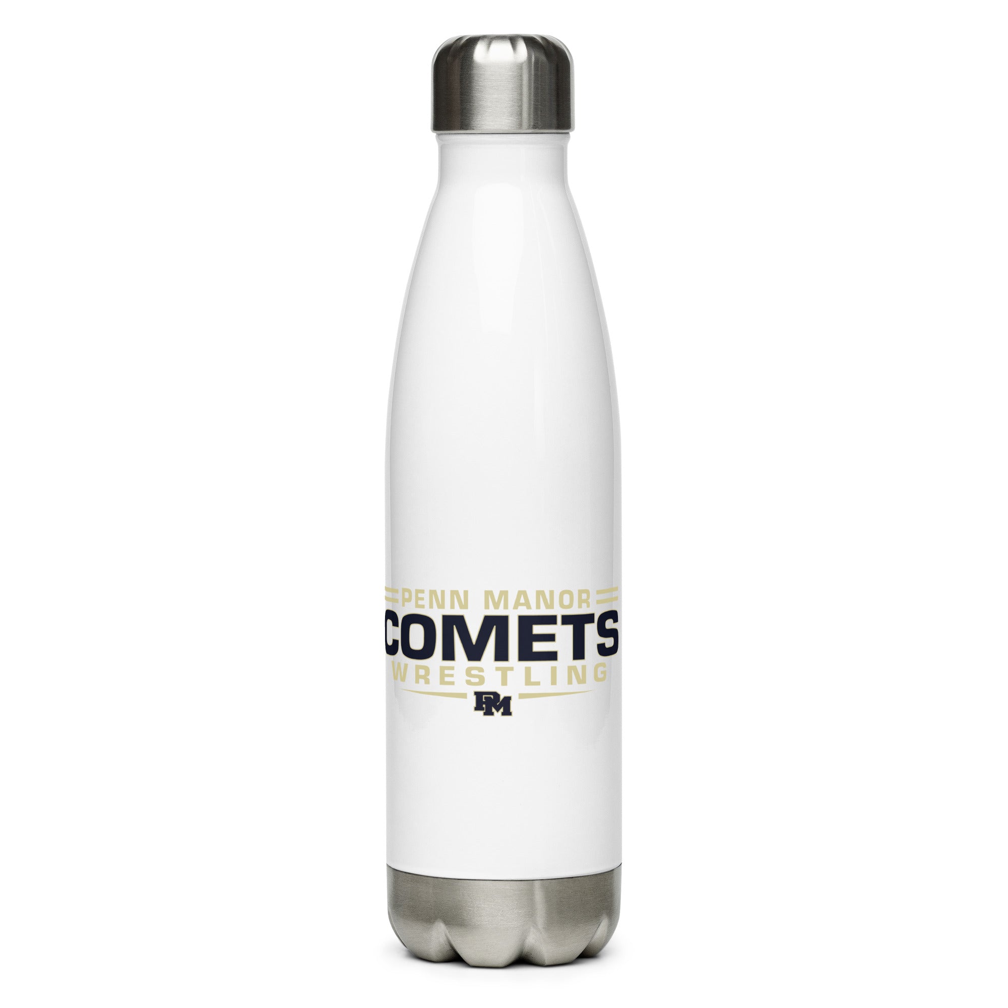 Penn Manor Comets Wrestling  Stainless Steel Water Bottle