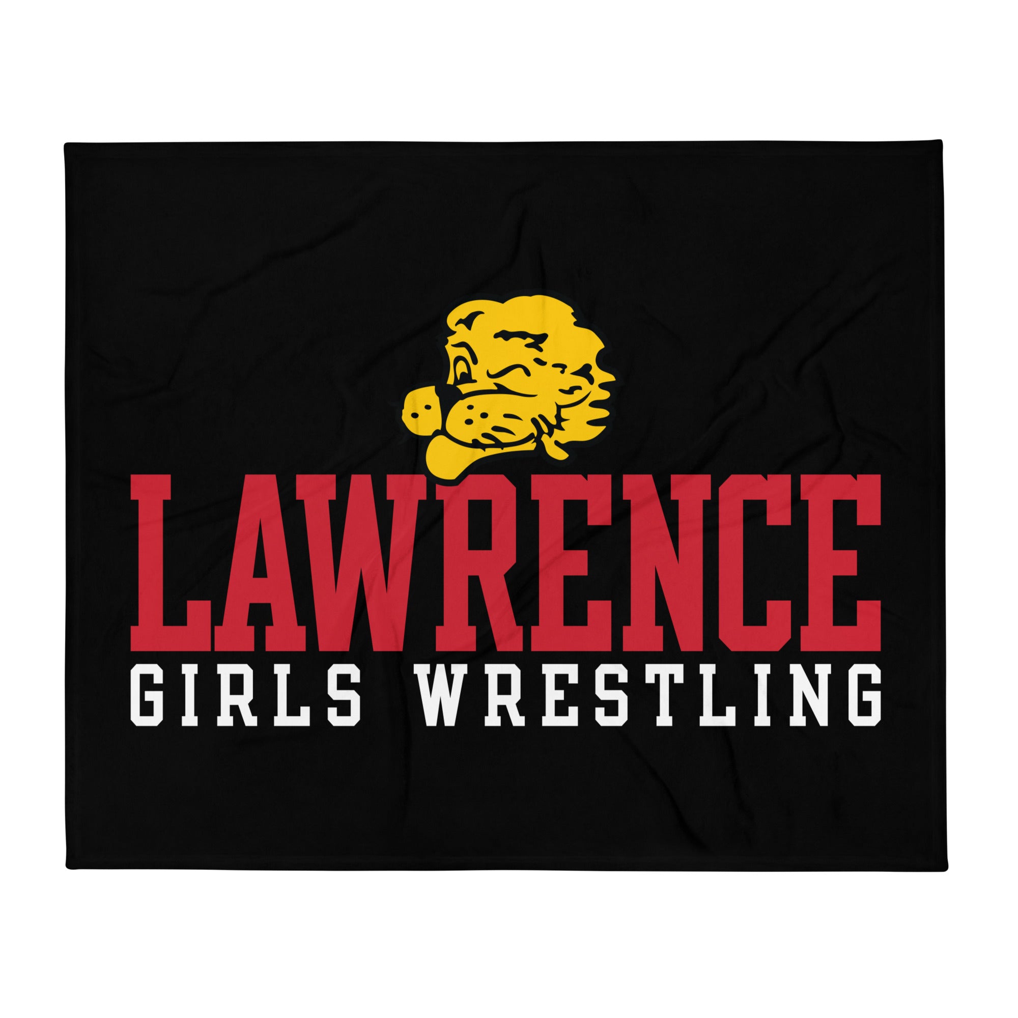 Lawrence Girls Wrestling  Throw Blanket 50 x 60