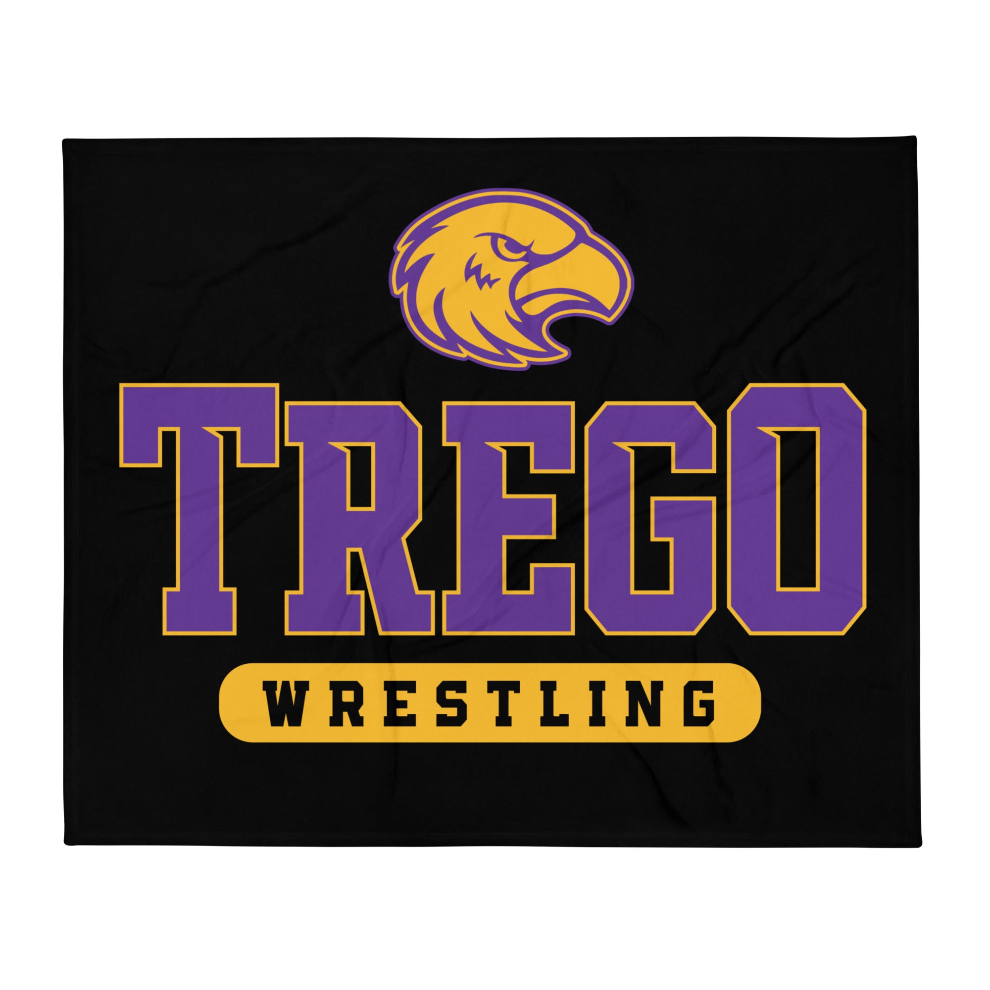 Trego Community High School Wrestling Throw Blanket 50 x 60