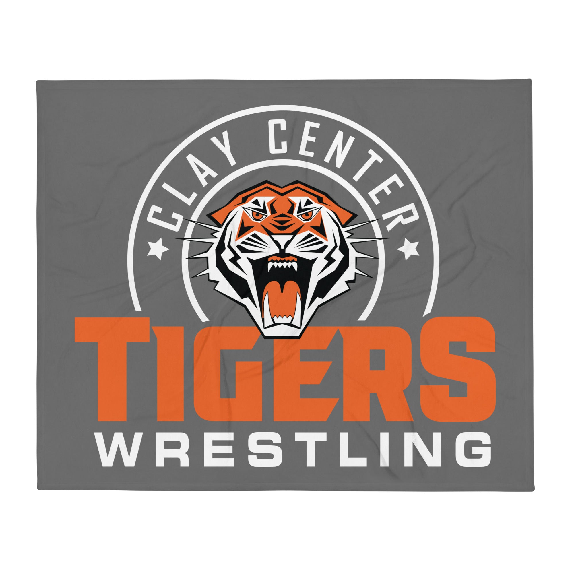 Clay Center Wrestling Throw Blanket 50 x 60