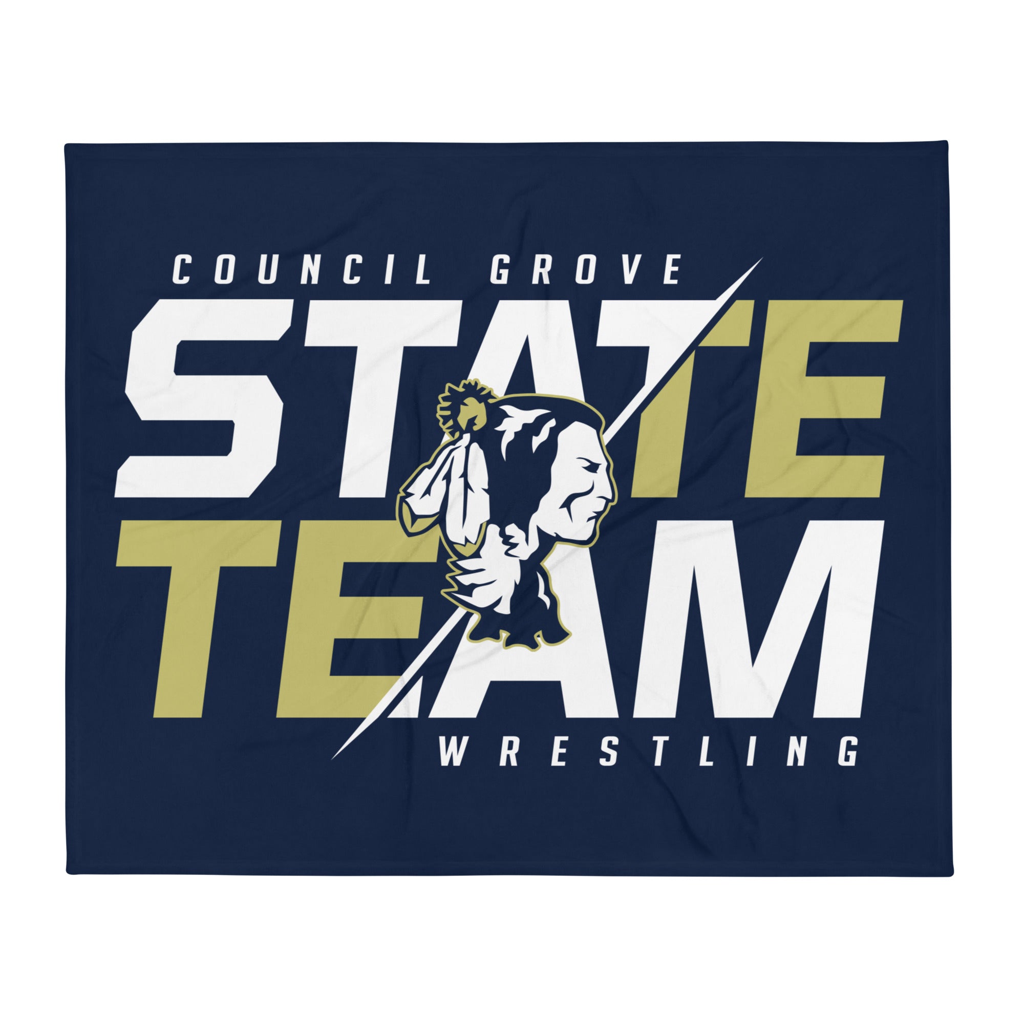 Council Grove Wrestling State Team 2023 Throw Blanket