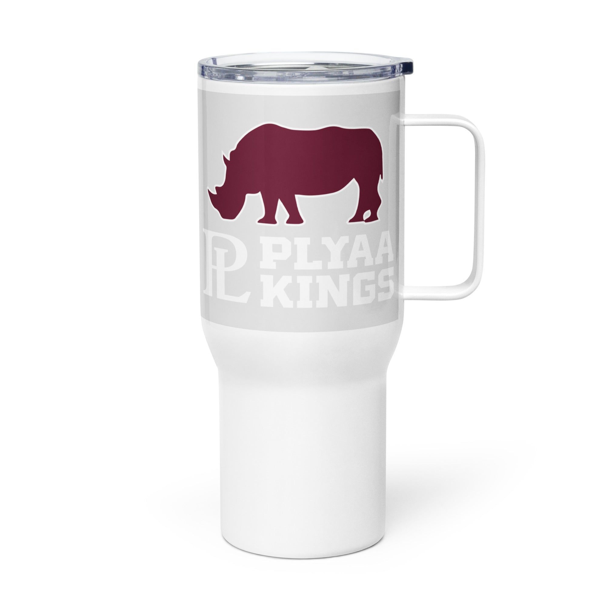 PLYAA Rhino Football Travel mug with a handle