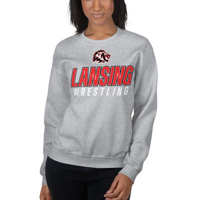 Lansing Wrestling  Unisex Crew Neck Sweatshirt