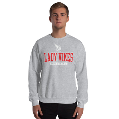 Lady Vikes Wrestling Unisex Crew Neck Sweatshirt