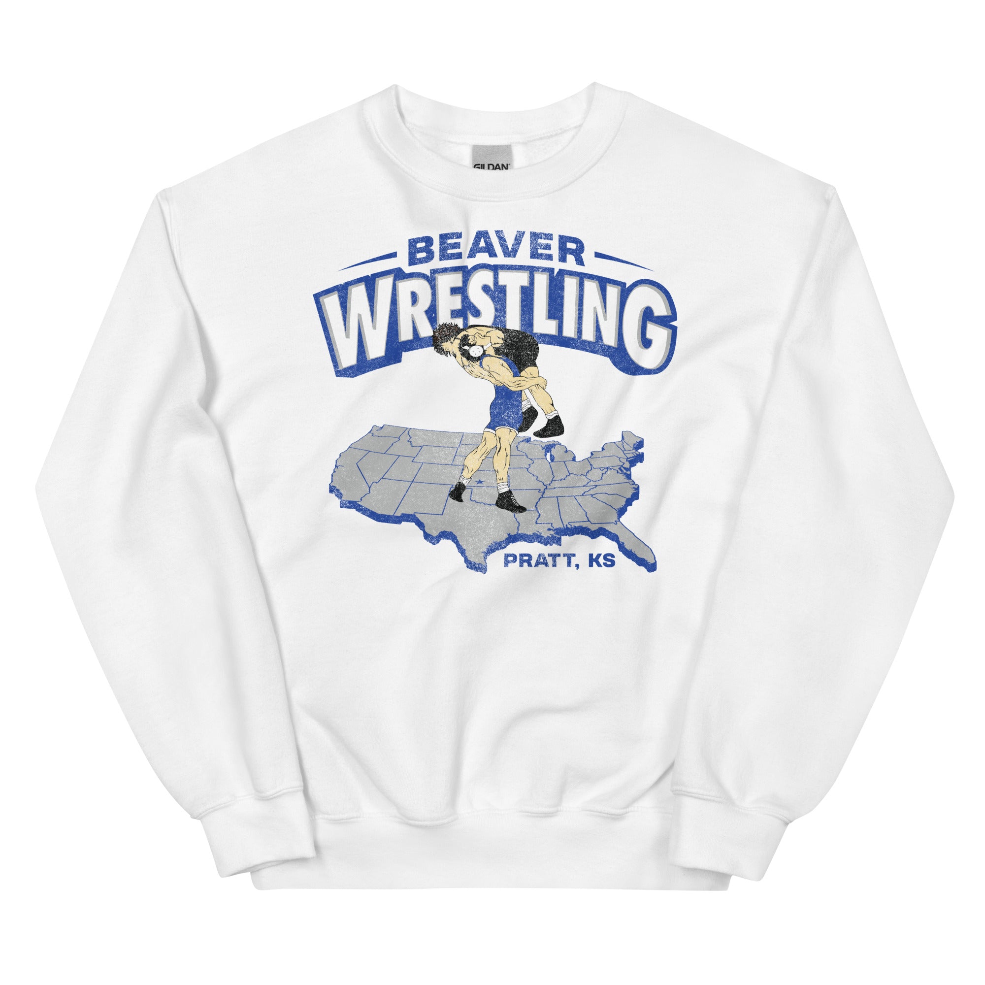Pratt Community College Beaver Wrestling USA Unisex Crew Neck Sweatshirt