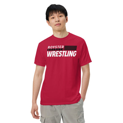 Royster Rockets Wrestling Mens Garment-Dyed Heavyweight T-Shirt
