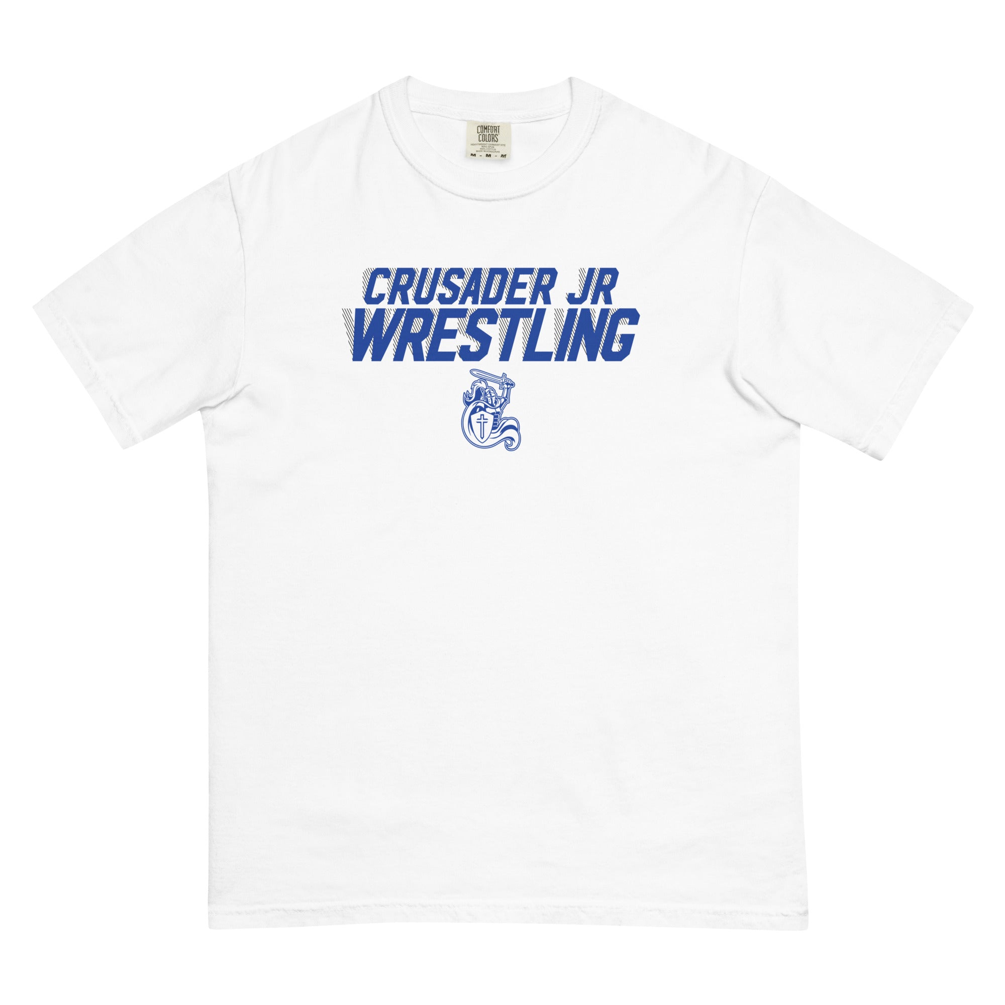 Crusader Jr. Wrestling Mens Garment-Dyed Heavyweight T-Shirt