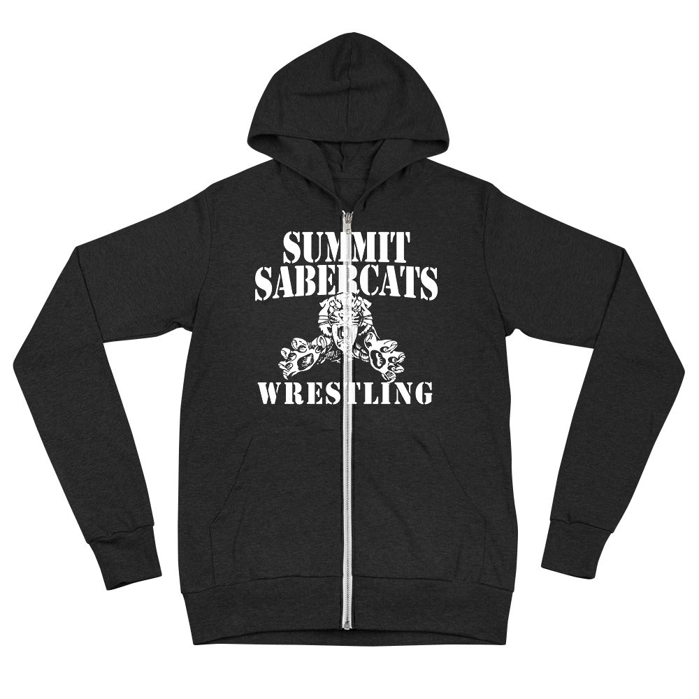 Summit Trail Middle School Wrestling  Front Design Only Unisex Lightweight Zip Hoodie