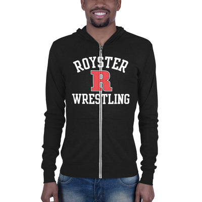 Royster Rockets Wrestling Unisex Lightweight Zip Hoodie