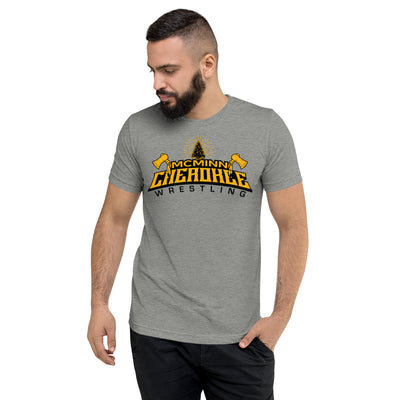 McMinn Cherokees Wrestling Unisex Tri-Blend T-Shirt
