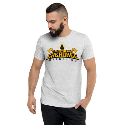 McMinn Cherokees Wrestling Unisex Tri-Blend T-Shirt