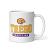Trego Community High School Wrestling White Glossy Mug