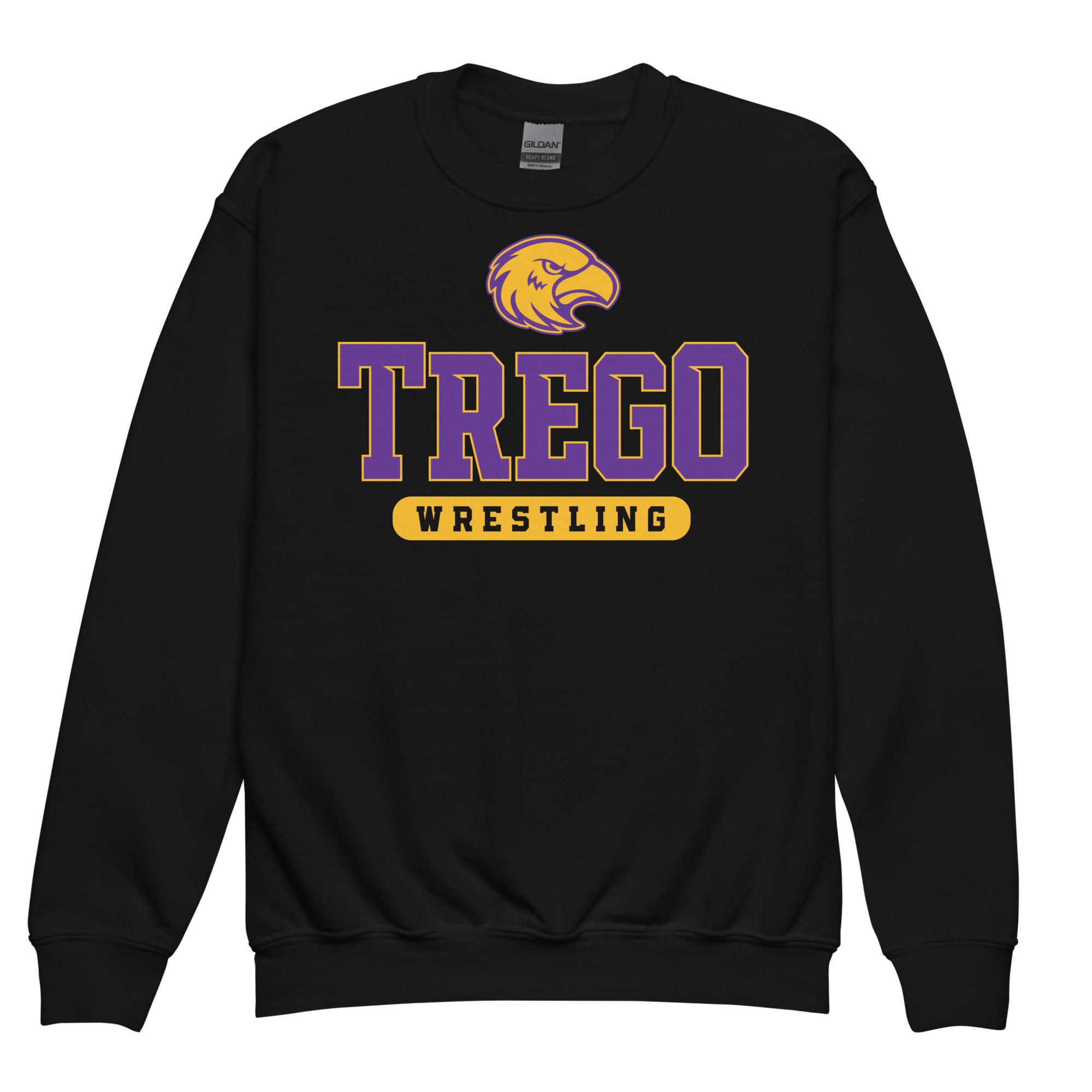 Trego Community High School Wrestling Youth Crewneck Sweatshirt