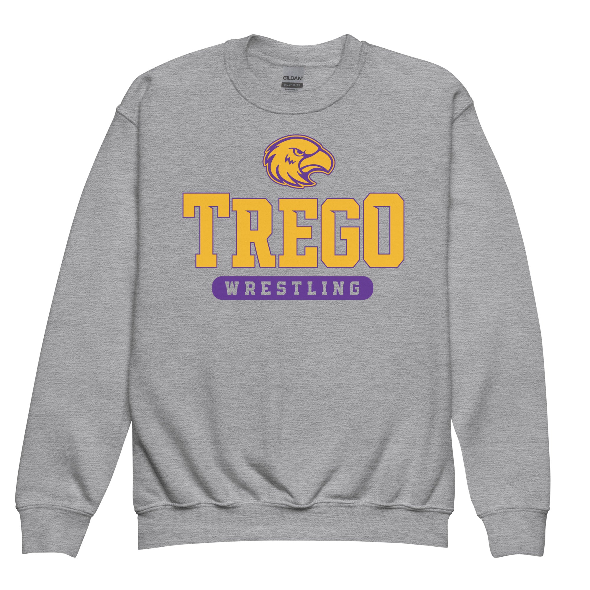 Trego Community High School Wrestling Youth Crewneck Sweatshirt