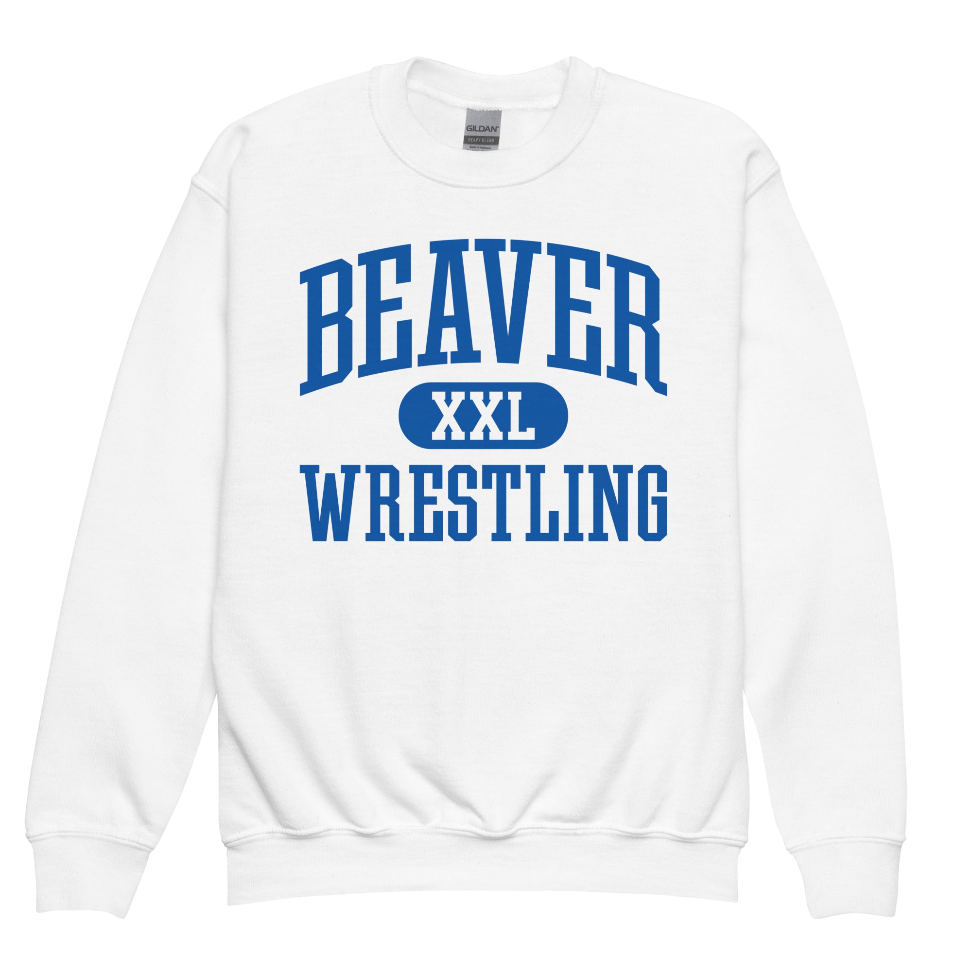 Pratt Community College Beaver Wrestling Youth crewneck sweatshirt