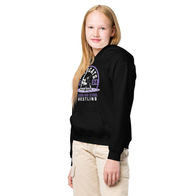 Wildcat Wrestling (Front Only) 2024 Youth heavy blend hoodie
