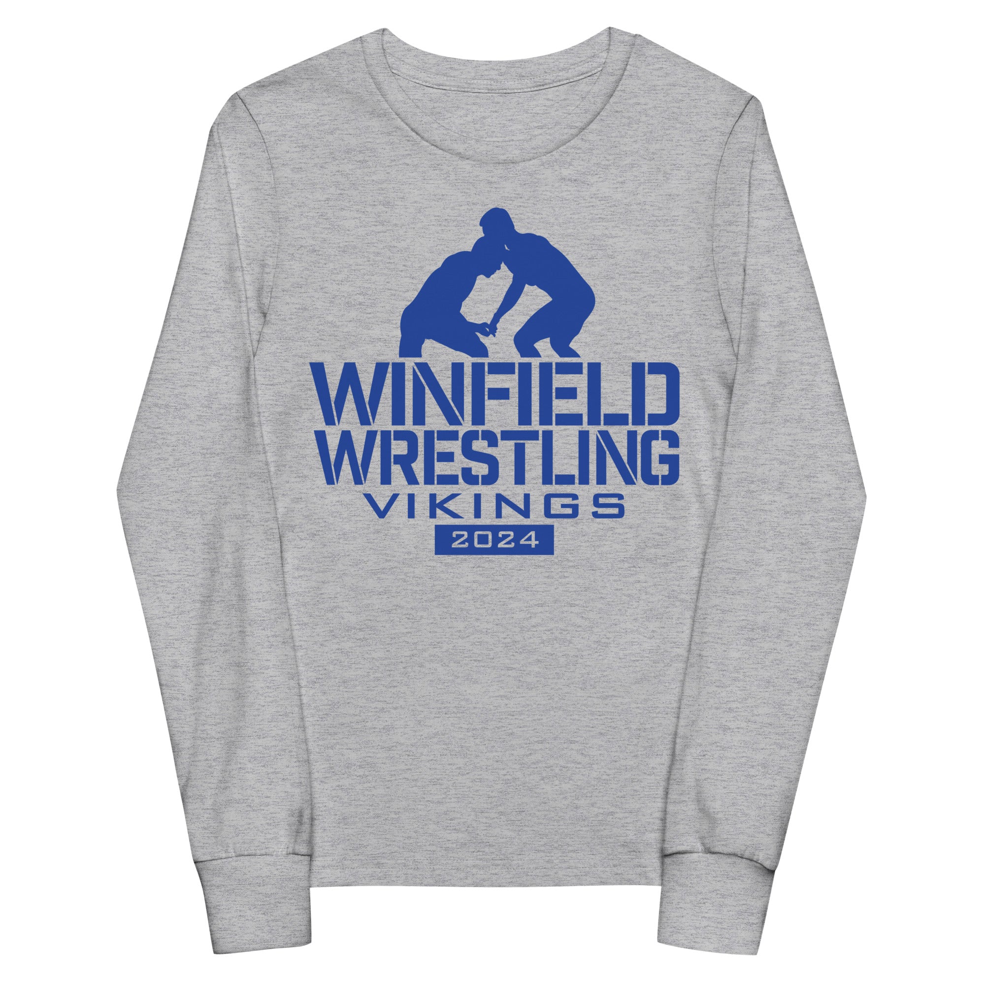 Winfield Wrestling Vikings 2024 Youth long sleeve tee