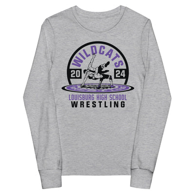 Wildcat Wrestling (Front Only) 2024 Youth long sleeve tee