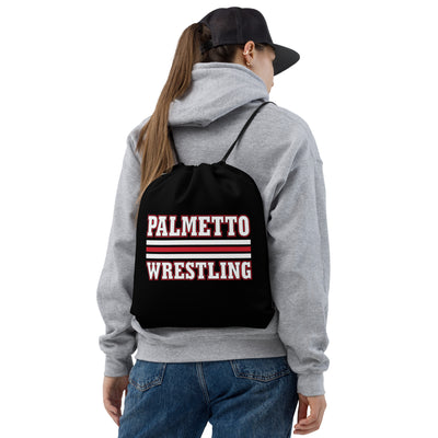 Palmetto Wrestling  Stripes All-Over Print Drawstring Bag