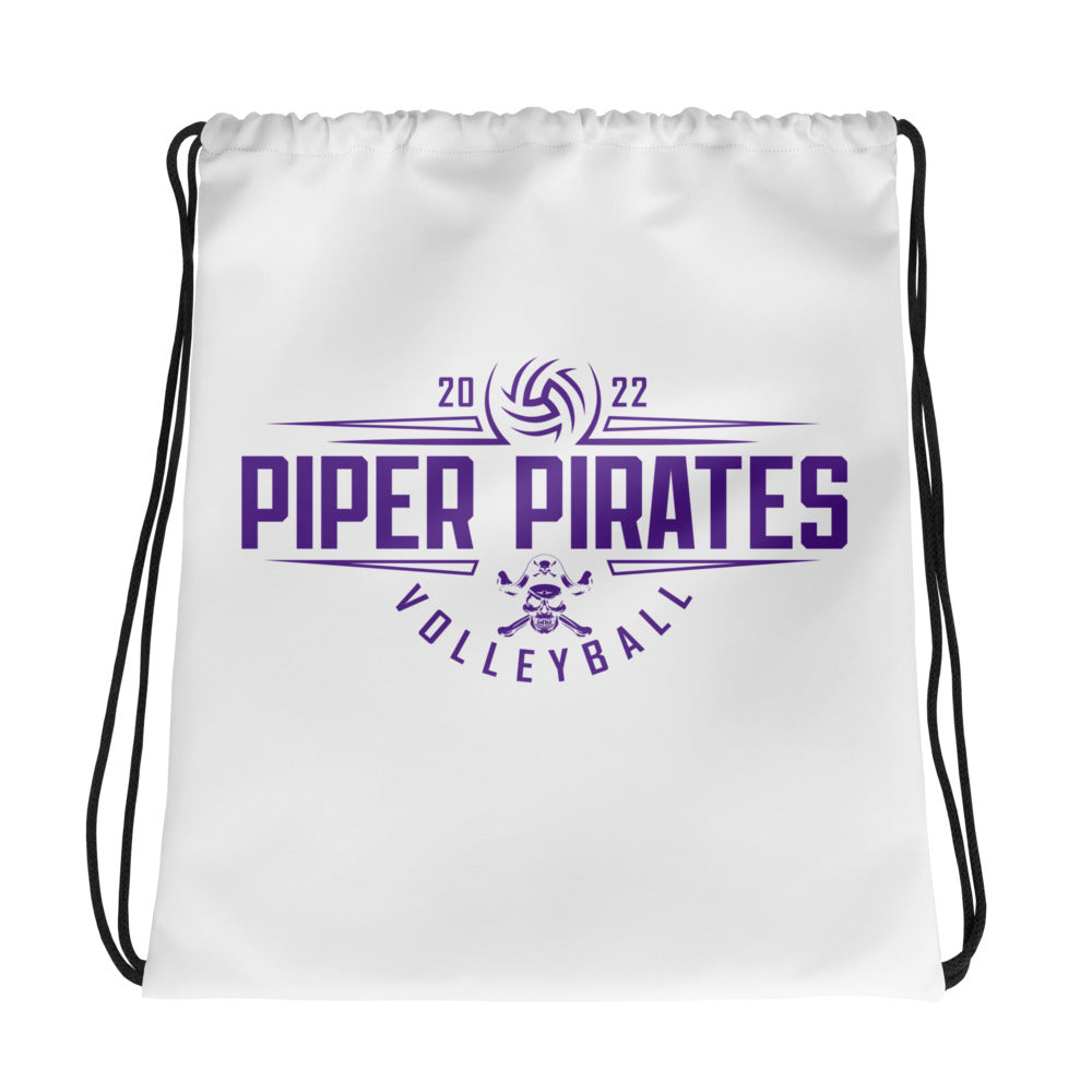 Piper Pirates Volleyball Drawstring bag