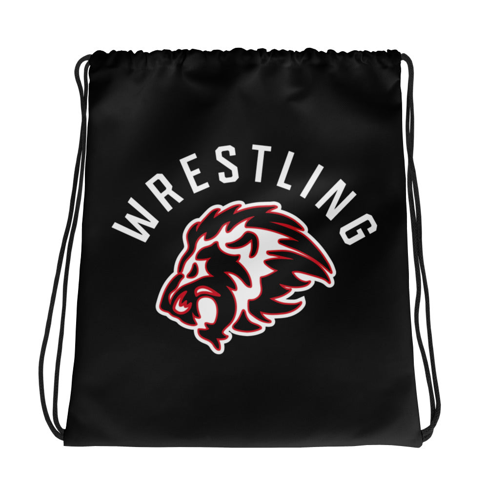 Lion Elite Wrestling All-Over Print Drawstring Bag